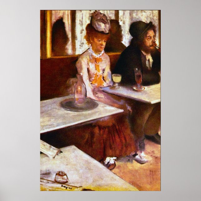 Absinthe Drinkers by Edgar Degas Poster (Front)