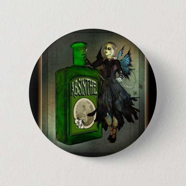 Absinthe Faerie Round Buttons (Front)
