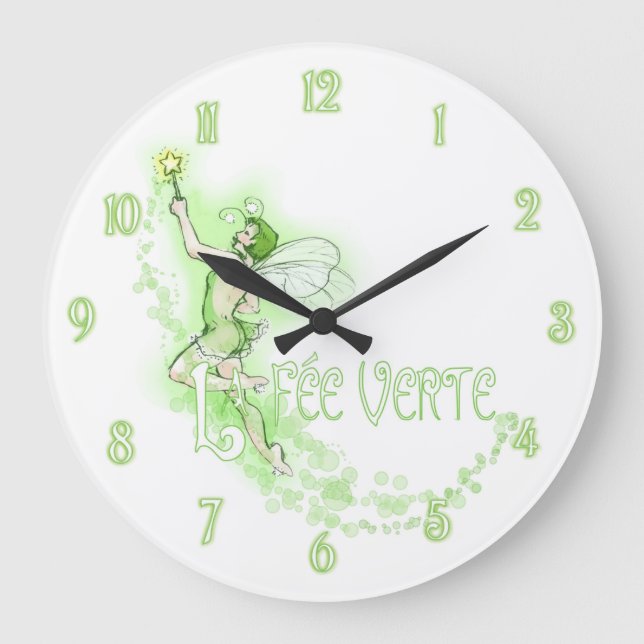 Absinthe Fairy Large Clock (Front)