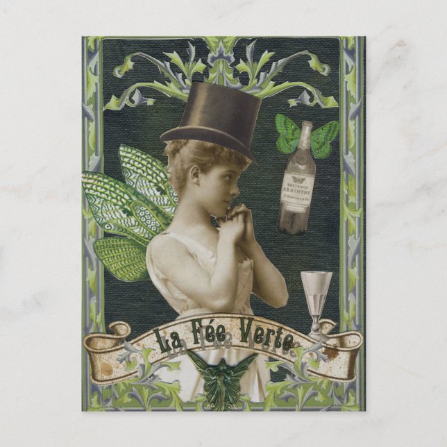 Absinthe Fairy Postcard (Front)