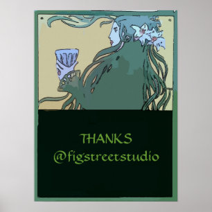 Absinthe Green Fairy, edit text Poster