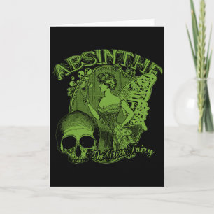 Absinthe Green Fairy Lady Card