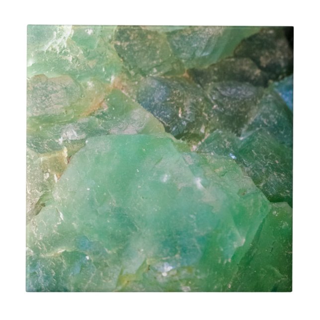 Absinthe Green Quartz Crystal Tile (Front)