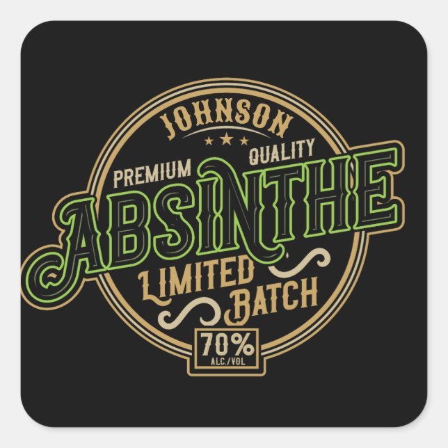 Absinthe Herbal Spirit Liquor Étiquette (Devant)