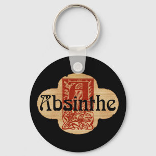 Absinthe Imaginary Bottle Lable Keychain