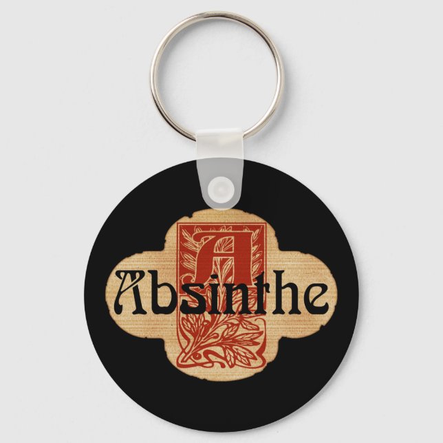 Absinthe Imaginary Bottle Lable Keychain (Front)