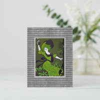 Absinthe in Green Vintage Ad Harlequin Border