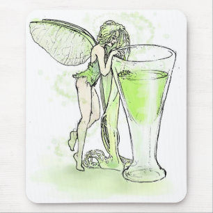 Absinthe La Fee Verte Fairy With Glass (no text) Mouse Pad