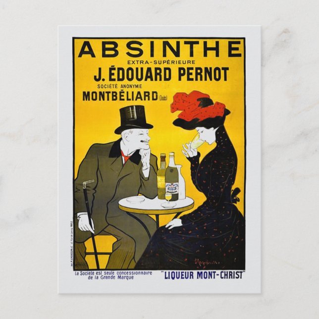 Absinthe Leonetto Cappiello Vintage Advertisement Holiday Postcard (Front)