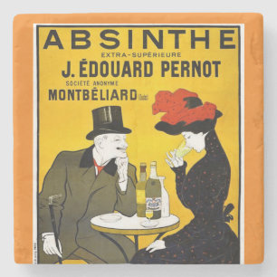 Absinthe Leonetto Cappiello Vintage Advertisement Stone Coaster