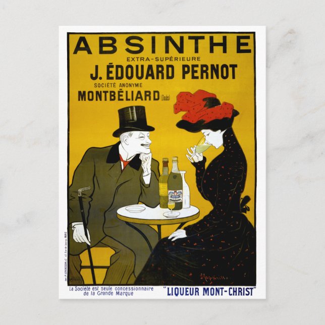 ABSINTHE Makes The Heart Grow Fonder Postcard (Front)