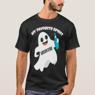 Absinthe My Favourite Spirit  Halloween Drinking C T-Shirt