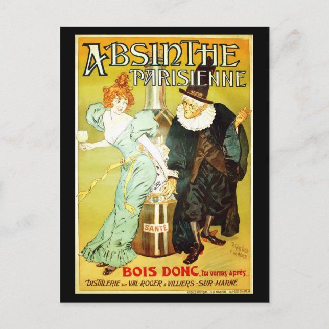 Absinthe parisienne postcard (Front)