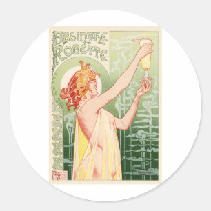 Absinthe Robette Classic Round Sticker