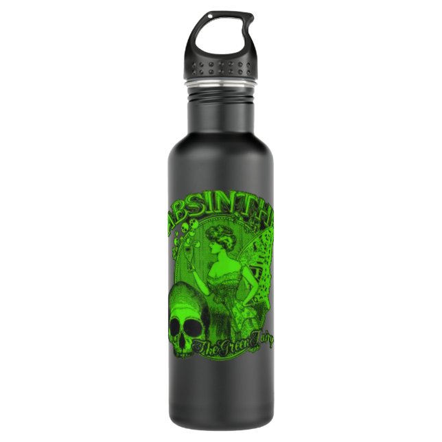 Absinthe Skull Green Fairy Retro design 710 Ml Water Bottle (Front)