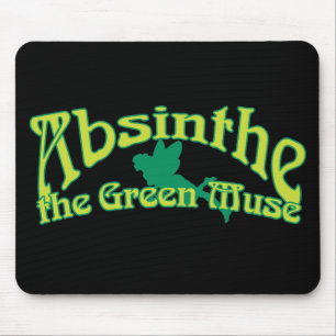 Absinthe Text The Green Muse Mouse Pad
