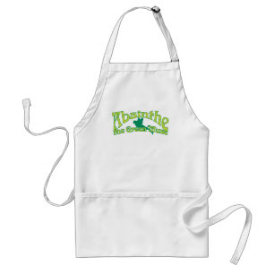 Absinthe Text The Green Muse Standard Apron