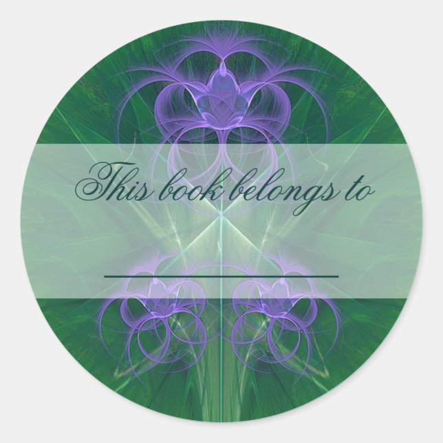 Absinthe Tulips Mandala Classic Round Sticker (Front)