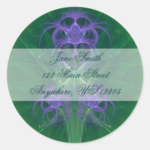 Absinthe Tulips Mandala Classic Round Sticker