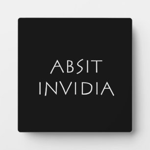 Absit invidia plaque