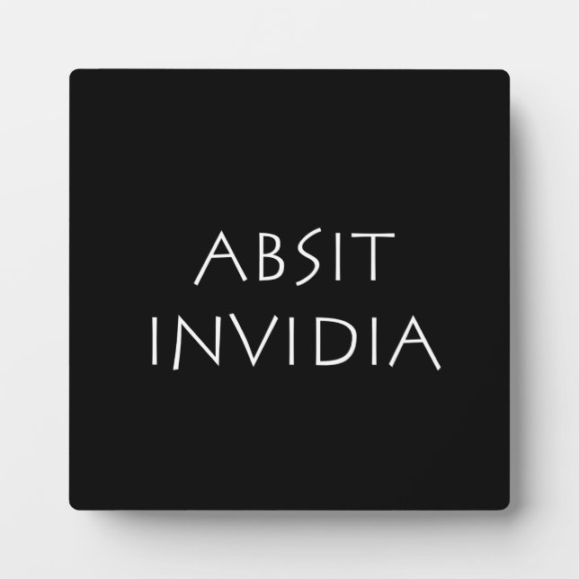 Absit invidia plaque (Front)