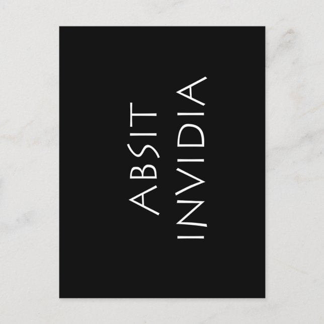 Absit invidia postcard (Front)