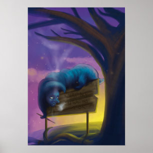 Absolem the blue Catapillar Poster