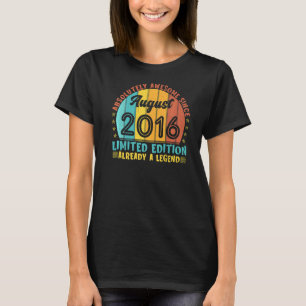 Absolutely Awesome Since August 2016 Boy Girl Birt T-Shirt