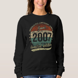 Absolutely Awesome Since June 2007 Boy Girl Birthd Sweatshirt