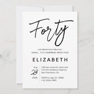 Absolutely Fabulous 40th Birthday Invitation