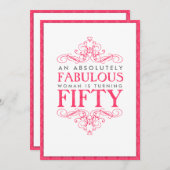 Absolutely Fabulous 50th Birthday Party Invitation (Front/Back)