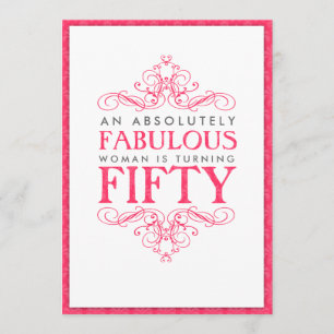 Absolutely Fabulous 50th Birthday Party Invitation