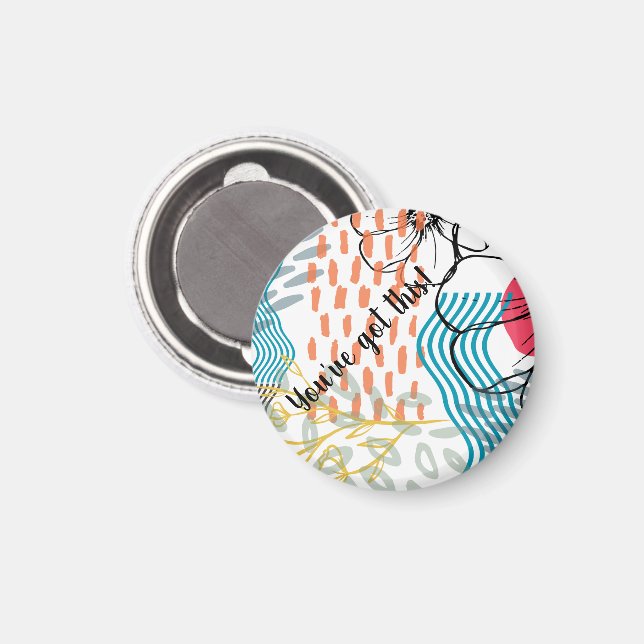 absract design magnet flowers (Recto/Verso)