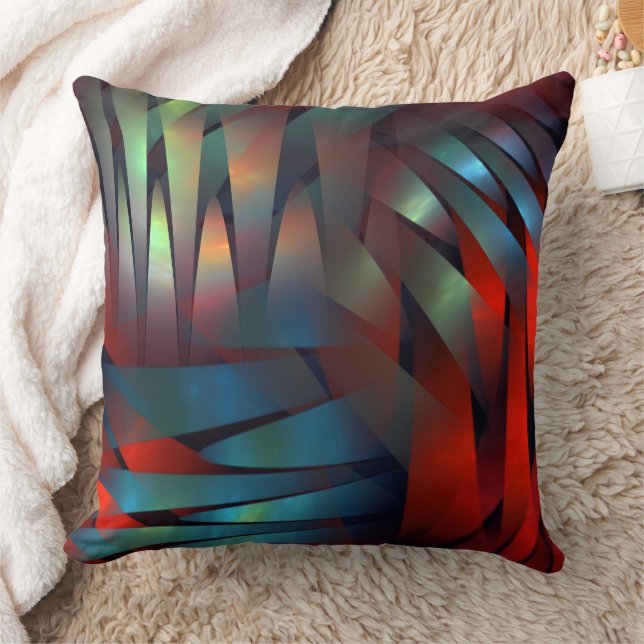 Absract geometric textured decoration throw pillow (Blanket)