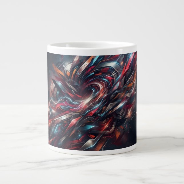 Absstract Large Coffee Mug (Front)
