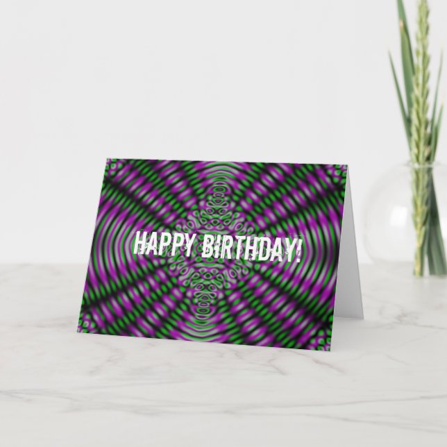 Abstact 4 birthday card (Front)