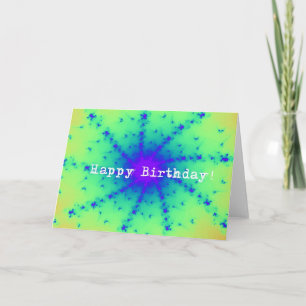 Abstact Blue and Green Birthday Card