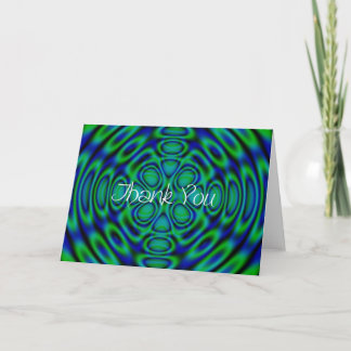 Abstact Blue and Green, Thank You Card