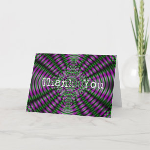 Abstact Purple and Green Thank You Card
