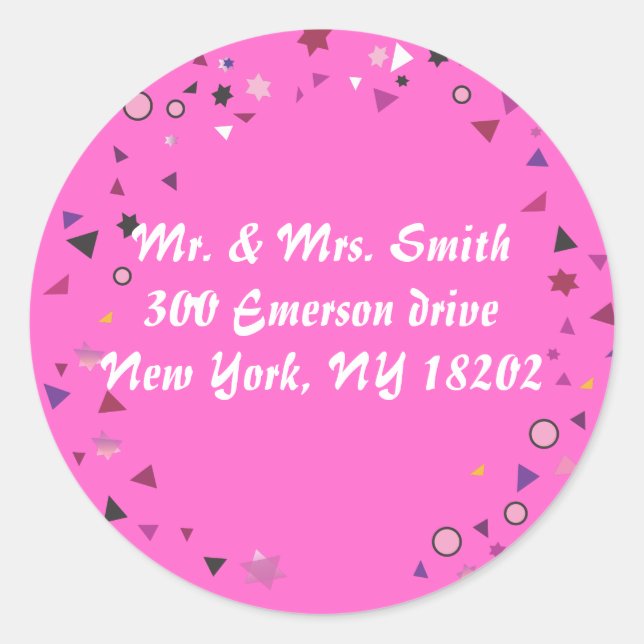 Abstact Tree of Life Bat Mitzvah Invitation Classic Round Sticker (Front)