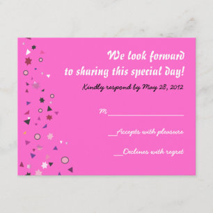 Abstact Tree of Life Bat Mitzvah Reply Card