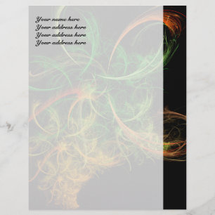 Abstarct Art Space Flowers Letterhead