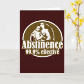 Abstinence 99% Effective Religious Humour Card (Yellow Flower)