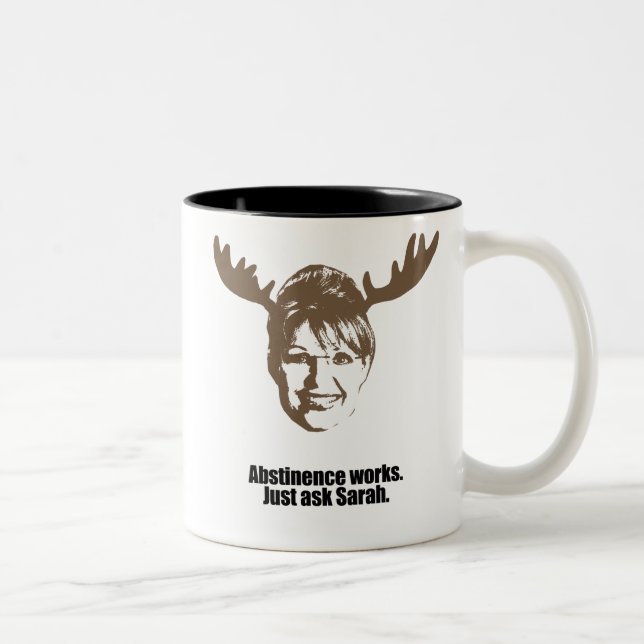 Abstinence works - ask Sarah Two-Tone Coffee Mug (Right)