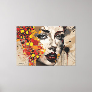 ABSTR_24-006, Abstract Faces Art Canvas Print
