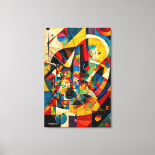 ABSTR_24-029, Geometric, Cubism Canvas Print