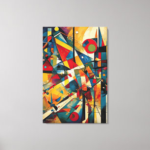 ABSTR_24-033, Geometric, Cubism Canvas Print
