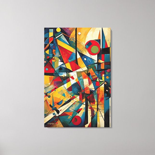 ABSTR_24-033, Geometric, Cubism Canvas Print (Front)