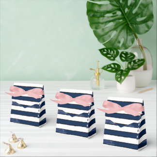 Abstrack navy Stripes Seamless Favor Box
