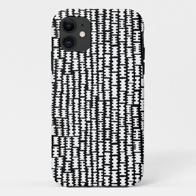 Abstract 020712 - White and Black Case-Mate iPhone Case (Back)